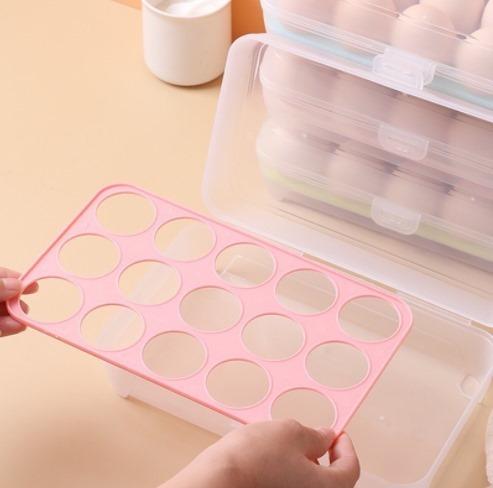 15 GRIDS PORTABLE EGG STORAGE BOX (Category: Storage Boxes & Baskets) located in Manila. Submitted by christimjose09 (Listing ID 1073047337, Image 2). Description: Product details: ✔️Holds up to 15 eggs - clear for easy visibility. ✔️This egg holder keeps stacked items in securely place, whether in the freezer, refrigerator, or cupboard. ✔️Items feature fresh for longer, securely stored, and neatly organized. ✔️Material：Plastic ✔️Size: 9.4 inch l