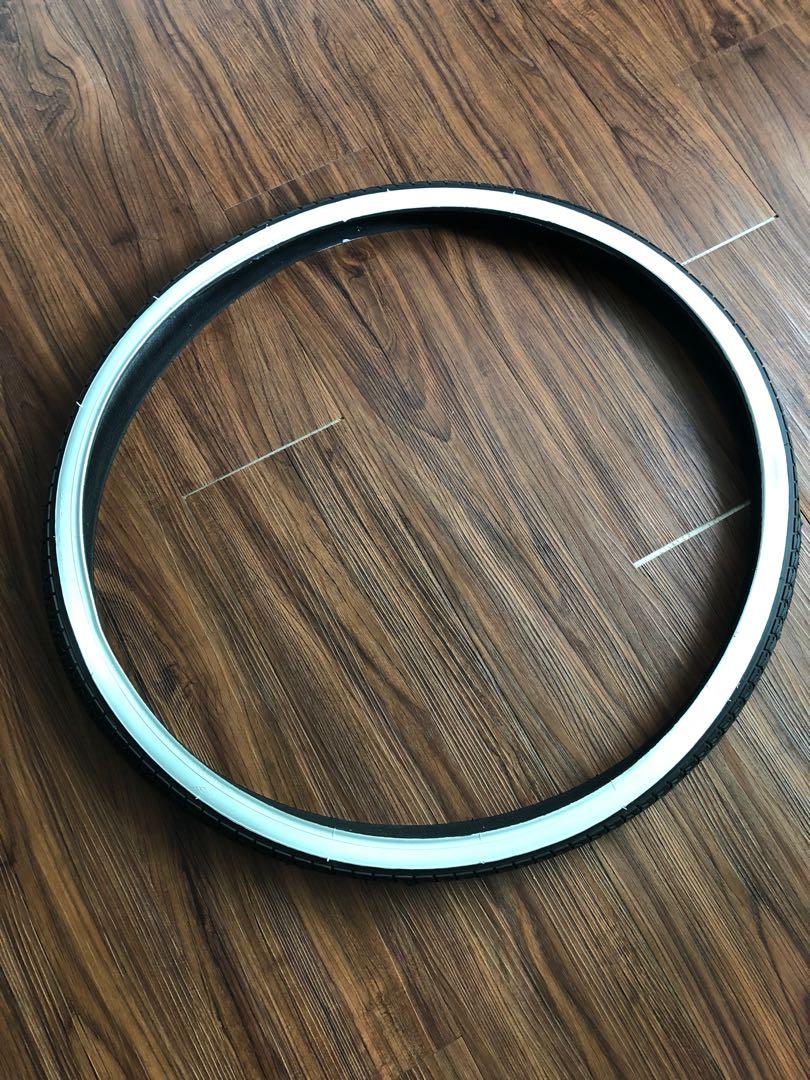 24 inch Bicycle Tire White wall vintage look