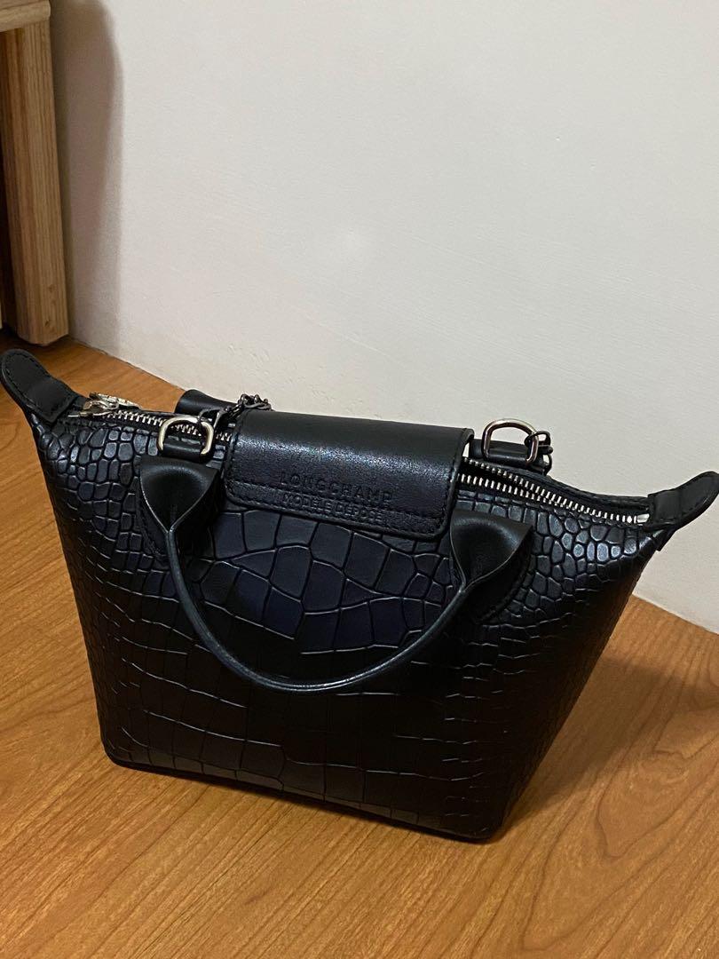 Le mini pliage cuir croco clearance