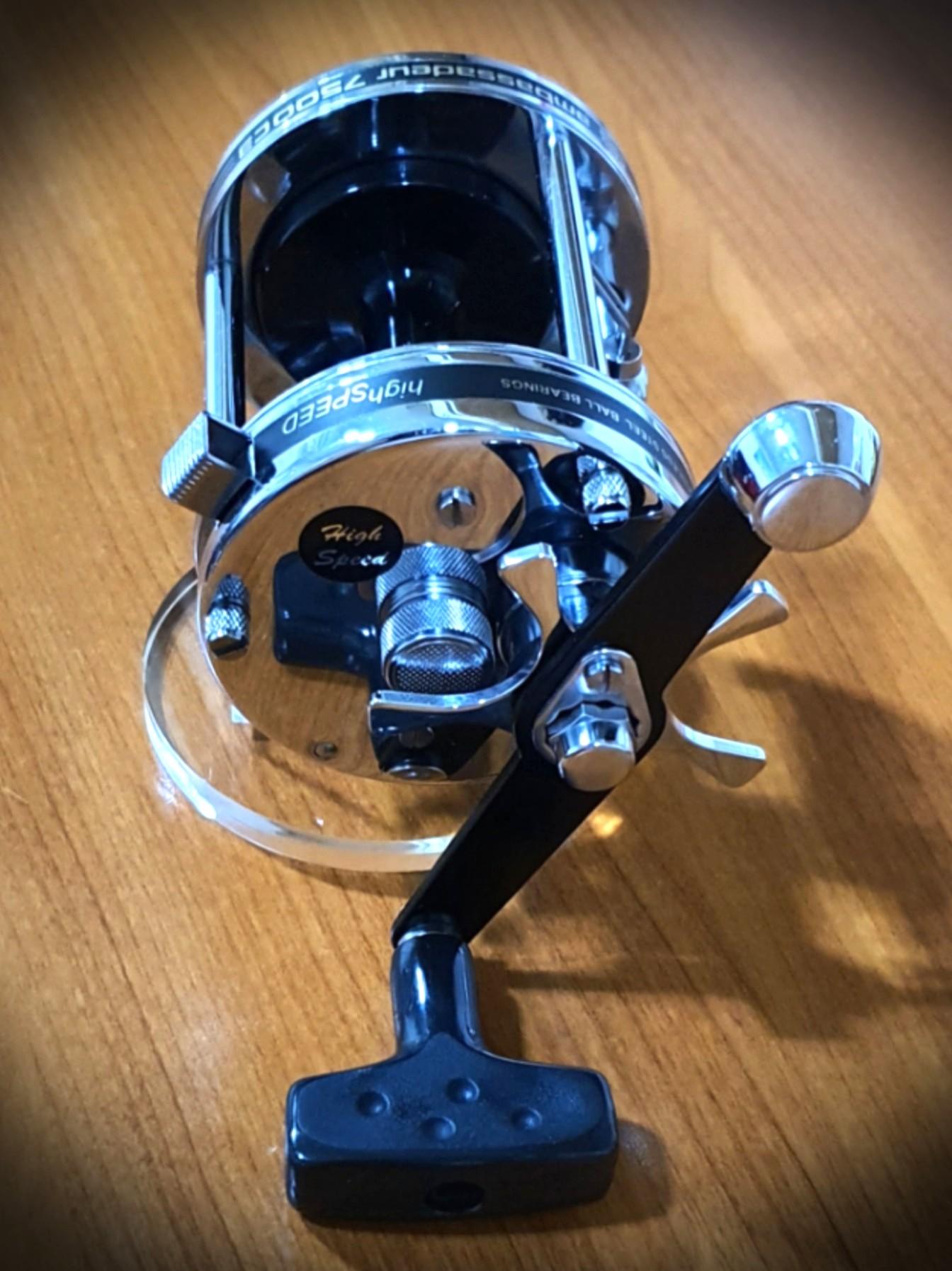 Moulinet Abu Garcia Ambassadeur 7500C3 - Spécial Lancer Appâts Mer - Taille 7000 - Fabriqué En Suède - Occasion