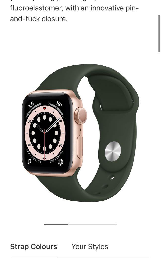Apple Watch Series 6 40mm Rose Gold Cyprus Green, Mobile Phones \u0026 Gadgets,  Wearables \u0026 Smart Watches on Carousell