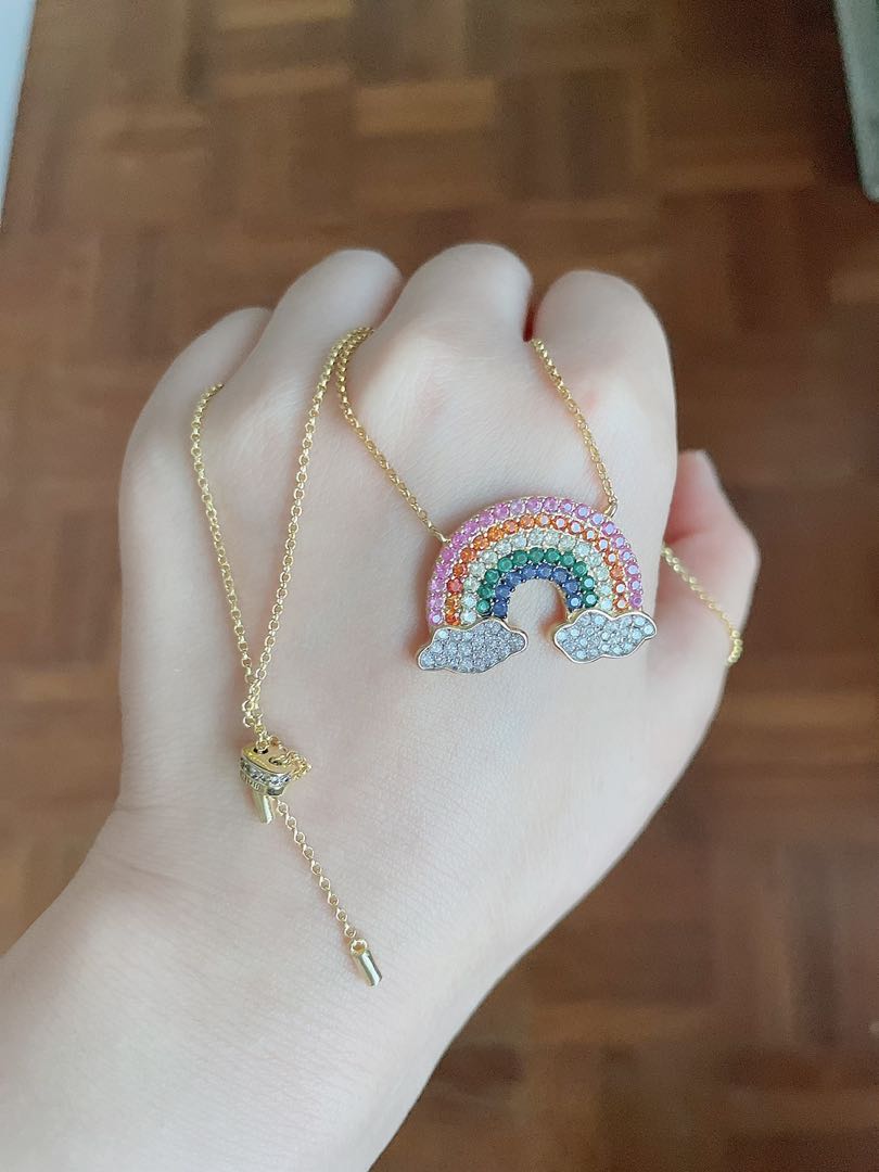 Rainbow necklace deals