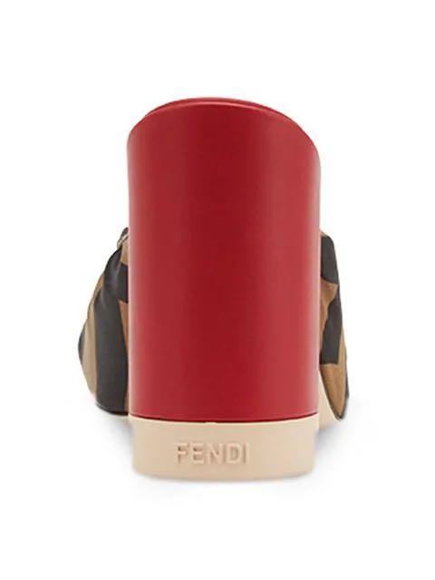 Red fendi slides hot sale