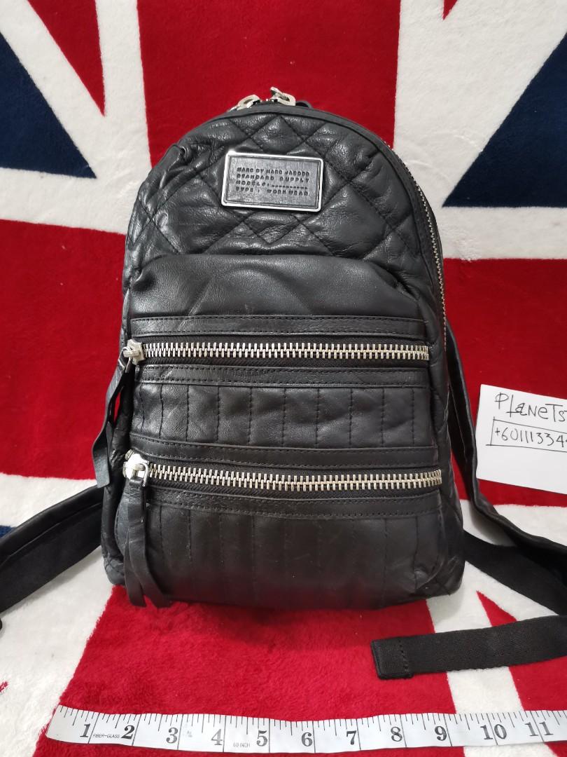 Authentic Marc Jacob domo arigato biker quilted full leather backpack