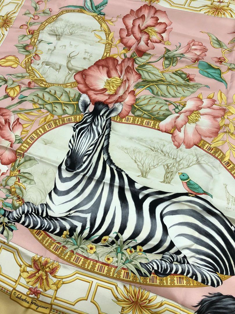 Authentic Vintage Salvatore Ferragamo Silk Scarf