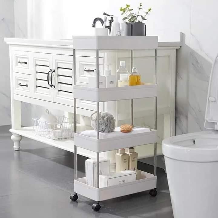 Bathroom /Kitchen Trolley Rack Storage Organizer (Category: Storage Boxes & Baskets) located in Manila. Submitted by acinad_ (Listing ID 1073064290, Image 1). Description: Bathroom /Kitchen Trolley Rack Storage Organizer For shipping: - Grab Delivery - LalaMove - Angkas Message for inquiries!.