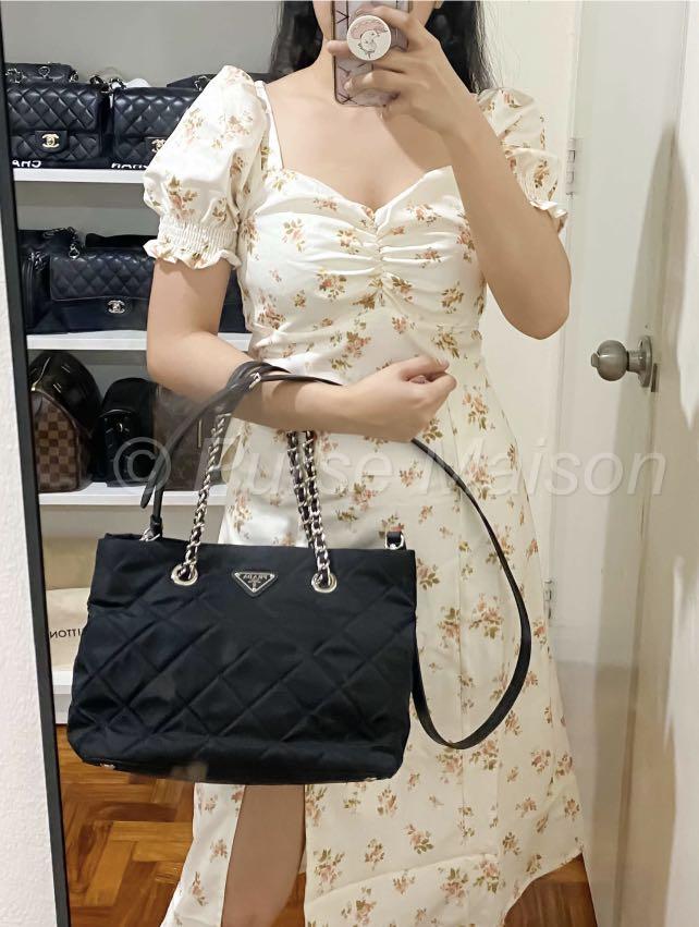 Brand new Prada 1BG740 Tessuto Impuntu Nero Nylon bag Luxury