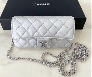 Chanel glasses case silver