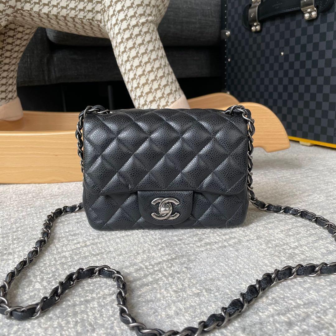 Chanel Caviar Mini Burgundy, Luxury, Bags & Wallets on Carousell