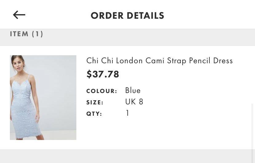 Chi chi london clearance cami strap pencil dress
