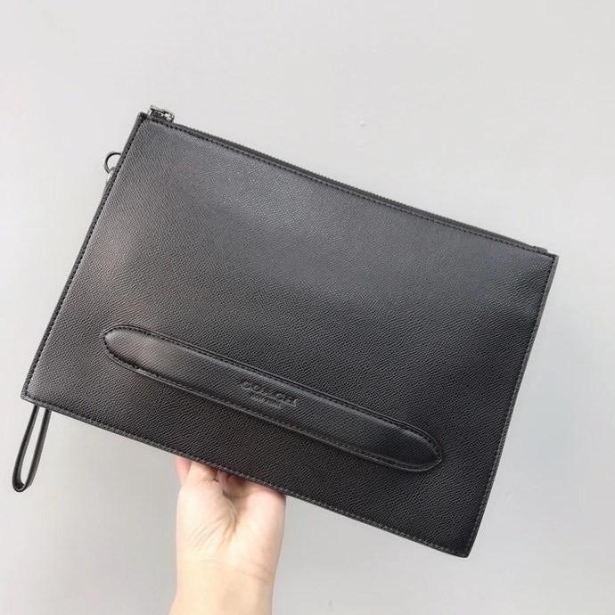Coach Men s Structured Leather Wristlet Clutch Pouch Bag