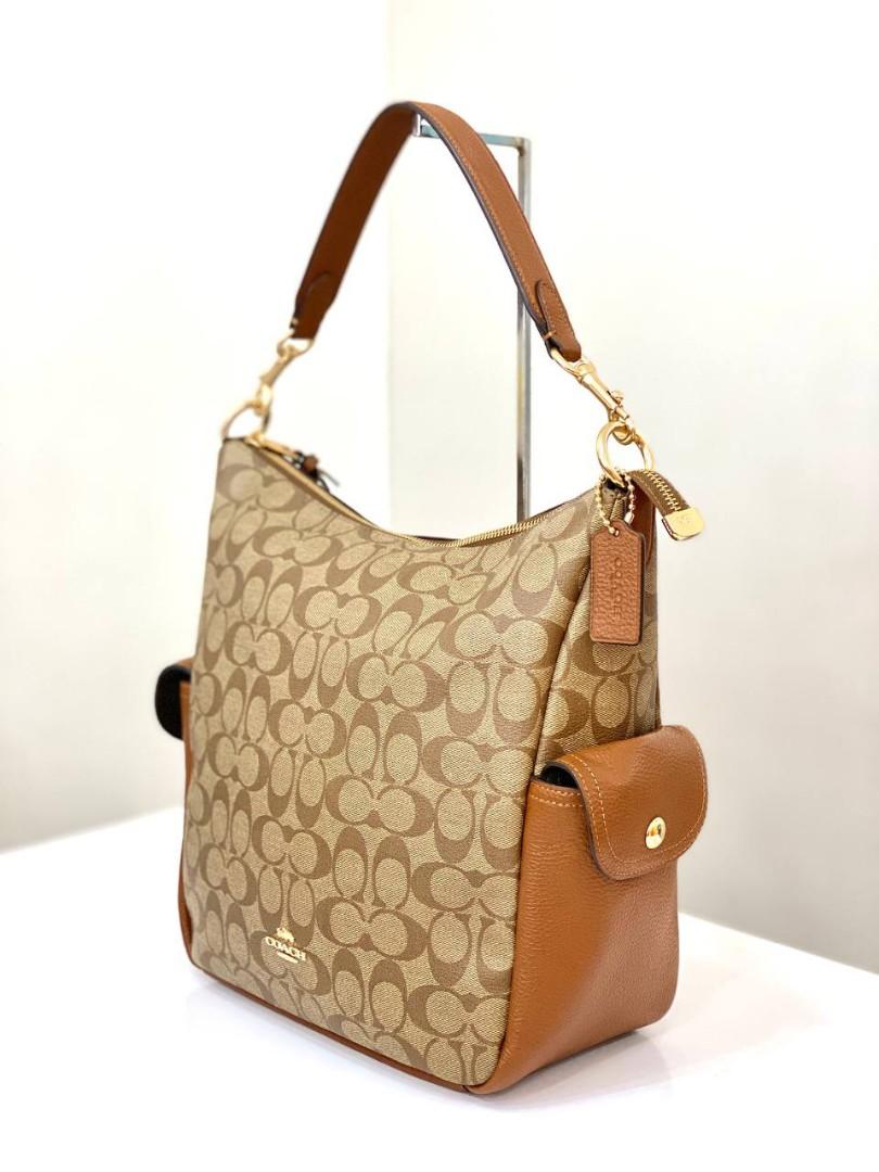 Original C1523 Coach Pennie Shoulder Bag In Signature Canvas - Brown/Black,  Women's Fashion, Bags & Wallets, Cross-body Bags on Carousell