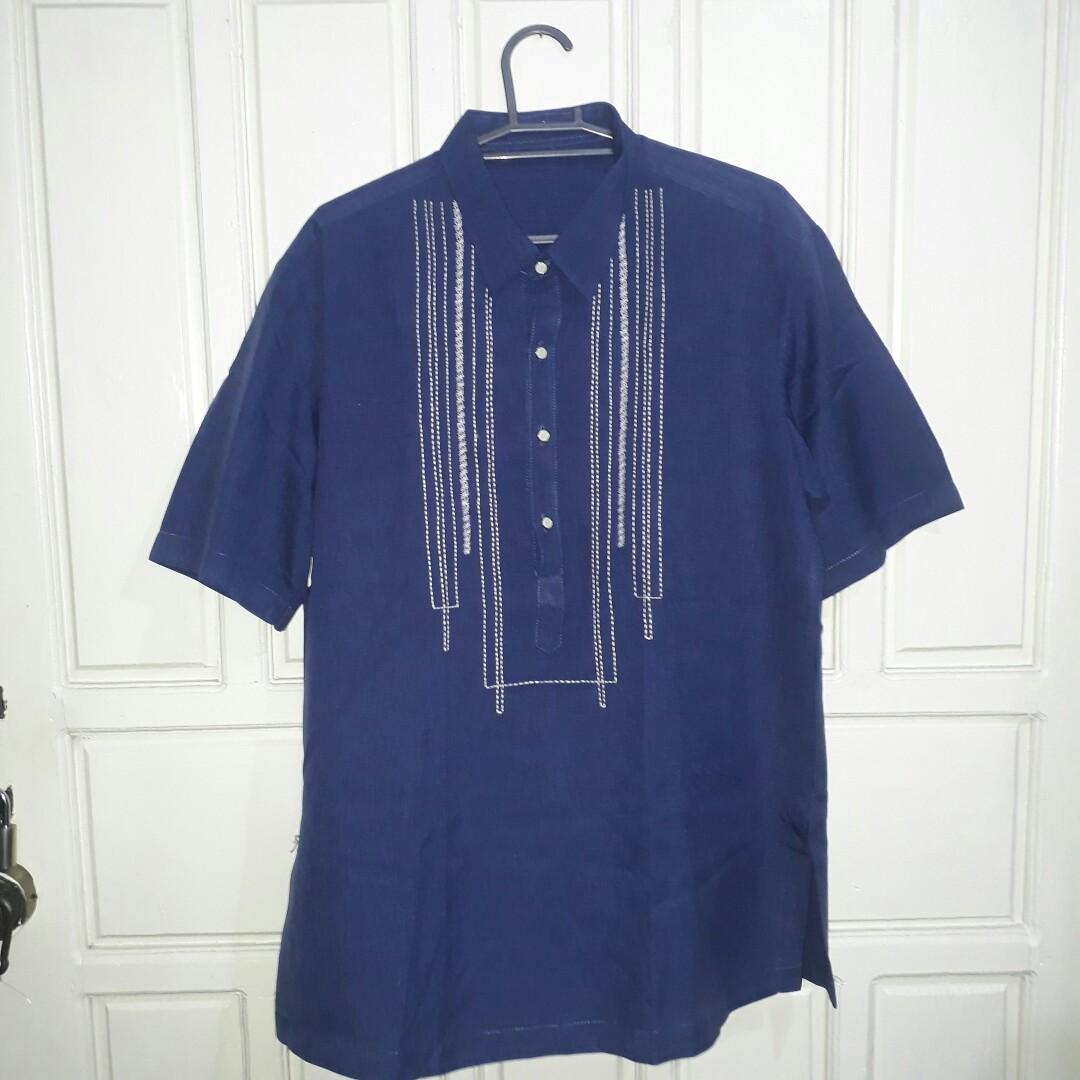 polo barong blue
