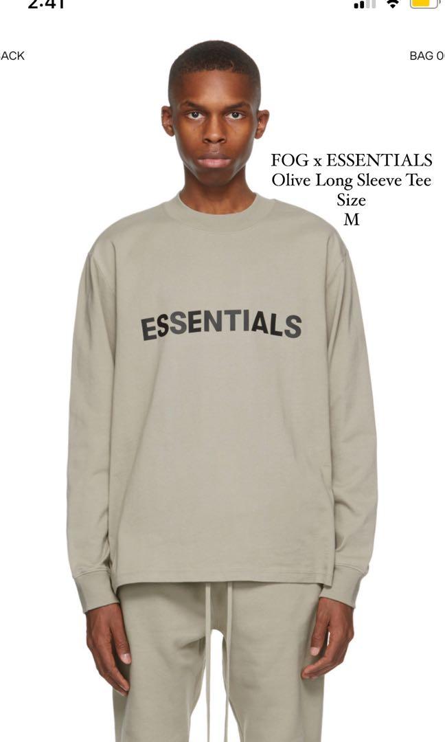 fog essentials long sleeve tee size M
