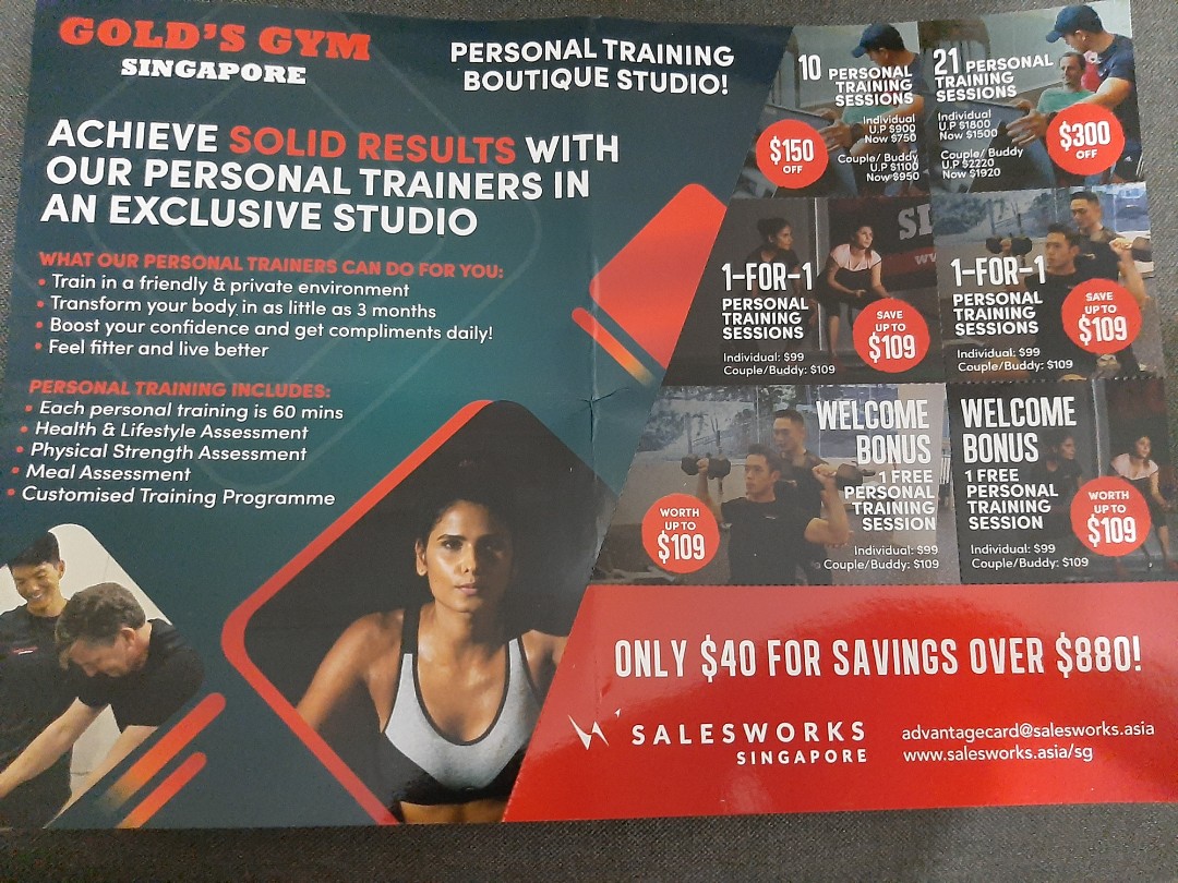 Gold'S Gym Promo Voucher, Health &amp; Nutrition, Health Supplements ...