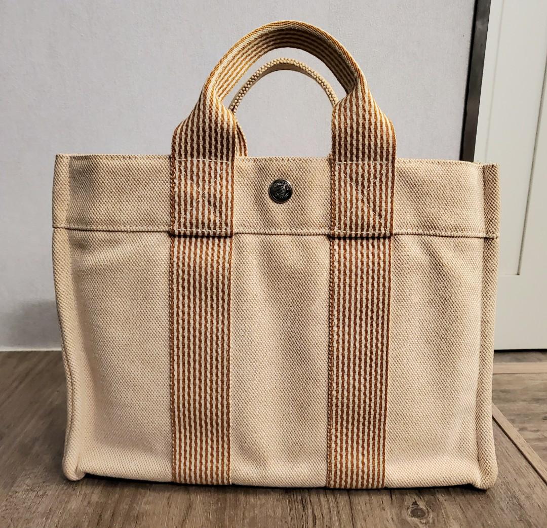 Hermes Herline Canvas Tote Bag, Luxury, Bags & Wallets on Carousell