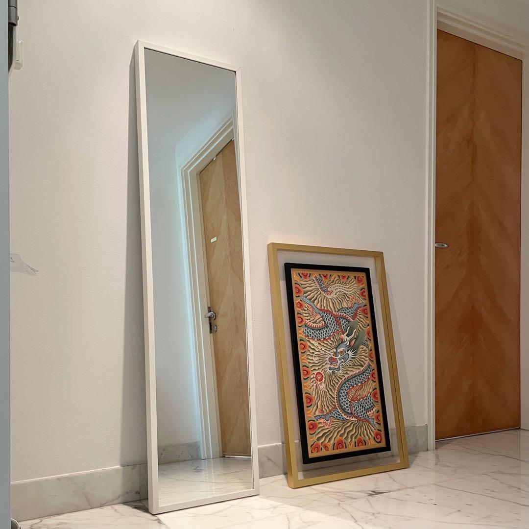 IKEA STAVE full length mirror, white, Furniture & Home Living, Home