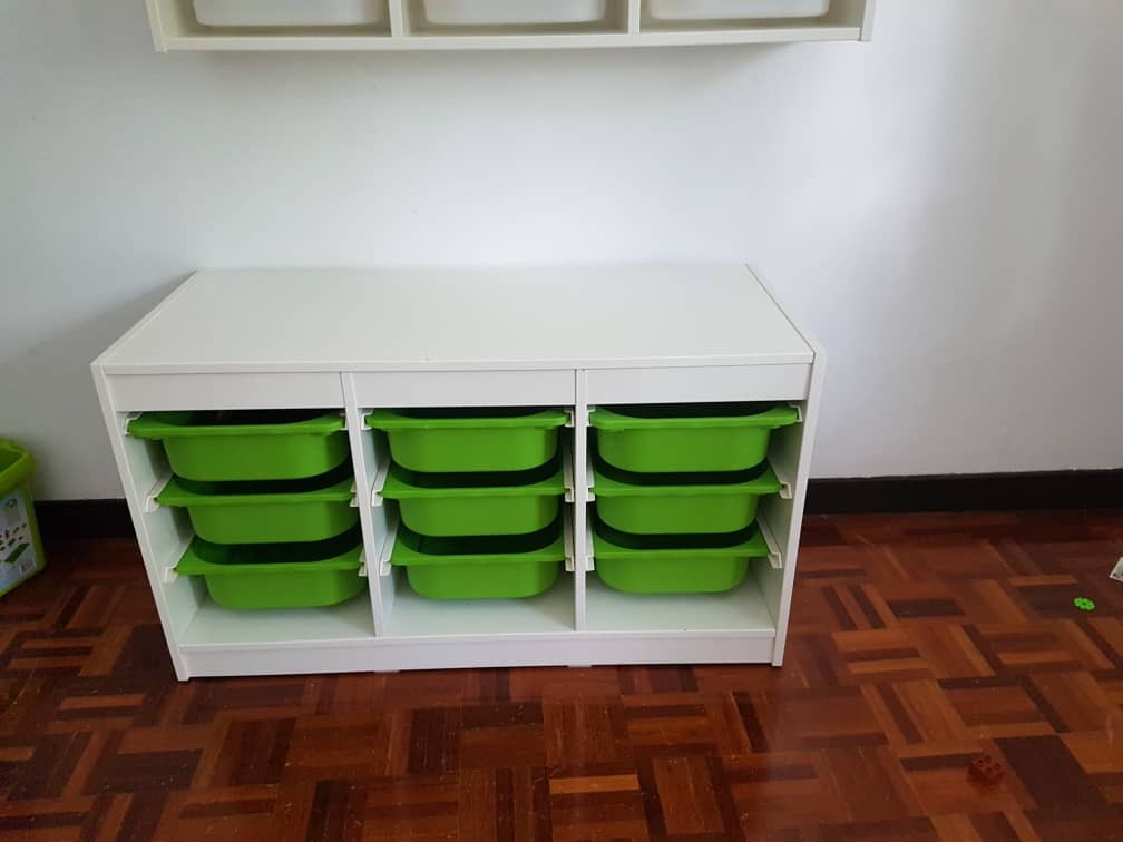 Ikea trofast shelf with boxes. Fix price, Furniture & Home Living