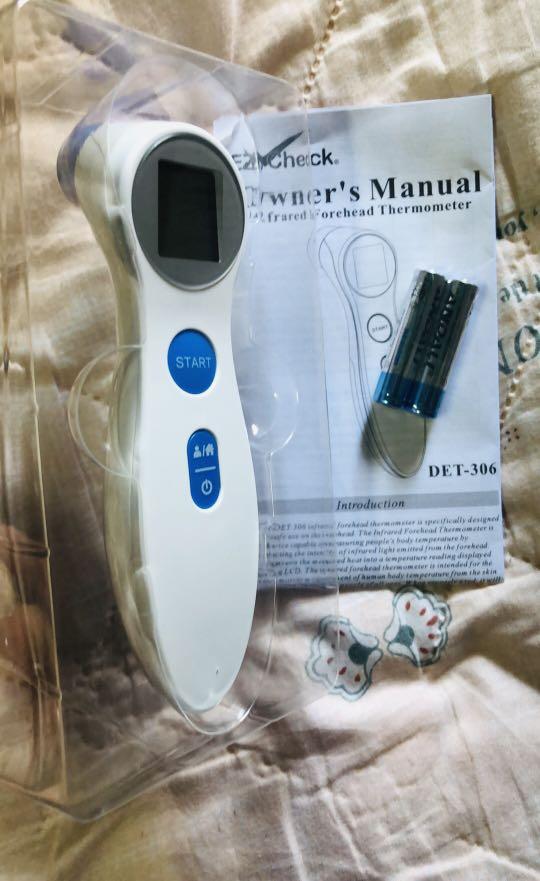 Infrared Forehead Thermometer (Category: Thermometers) located in Paranaque City. Submitted by nm_essentials (Listing ID 1073027432, Image 2). Description: Got an extra thermometer 🌡 baka gusto niyo po. Complete with box, manual and batteries. Regular Price around P4k pero offer ko lang ng P450 sa mga nangangailangan..