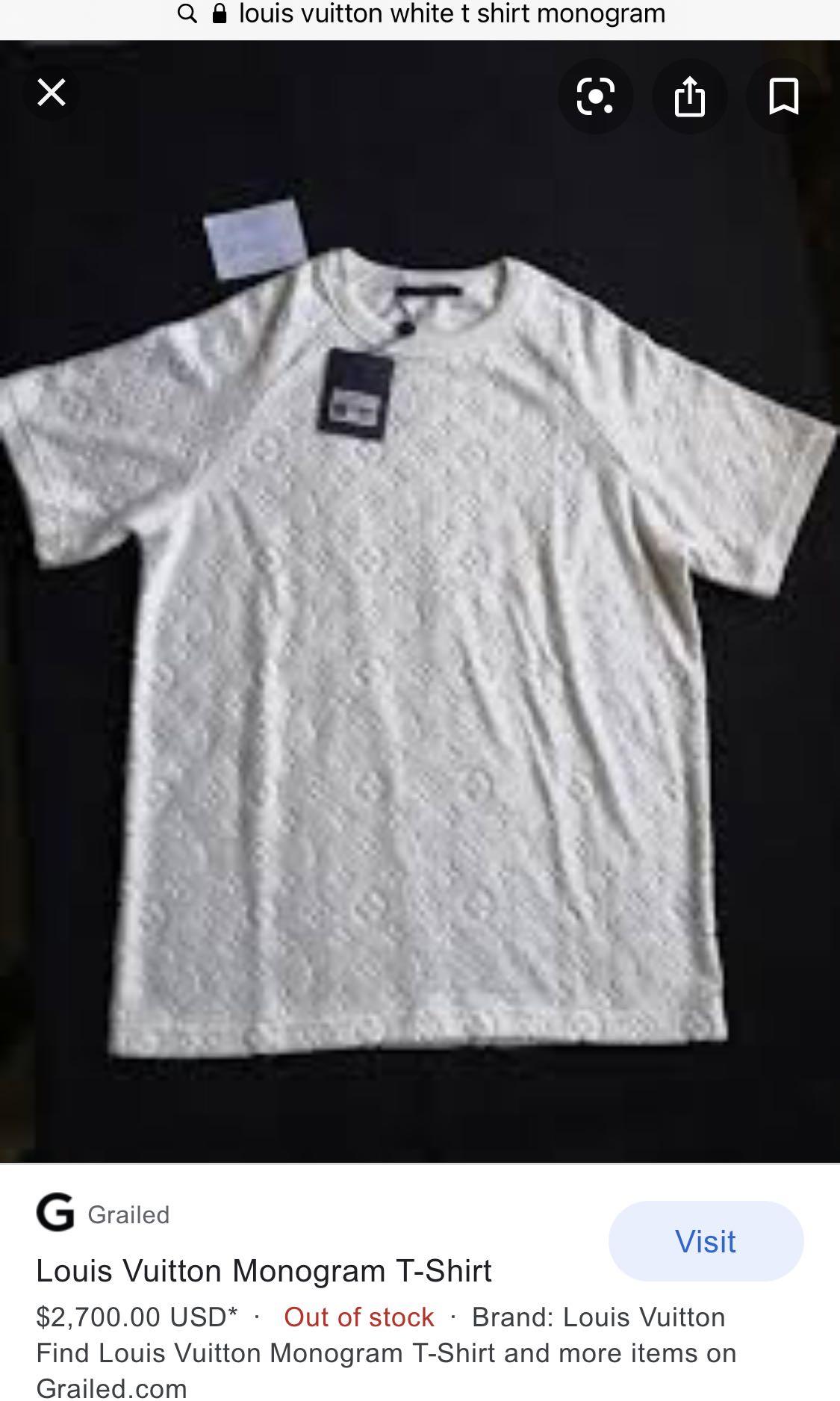 Louis Vuitton Logo Monogram White Mens Polo Shirt - Tagotee