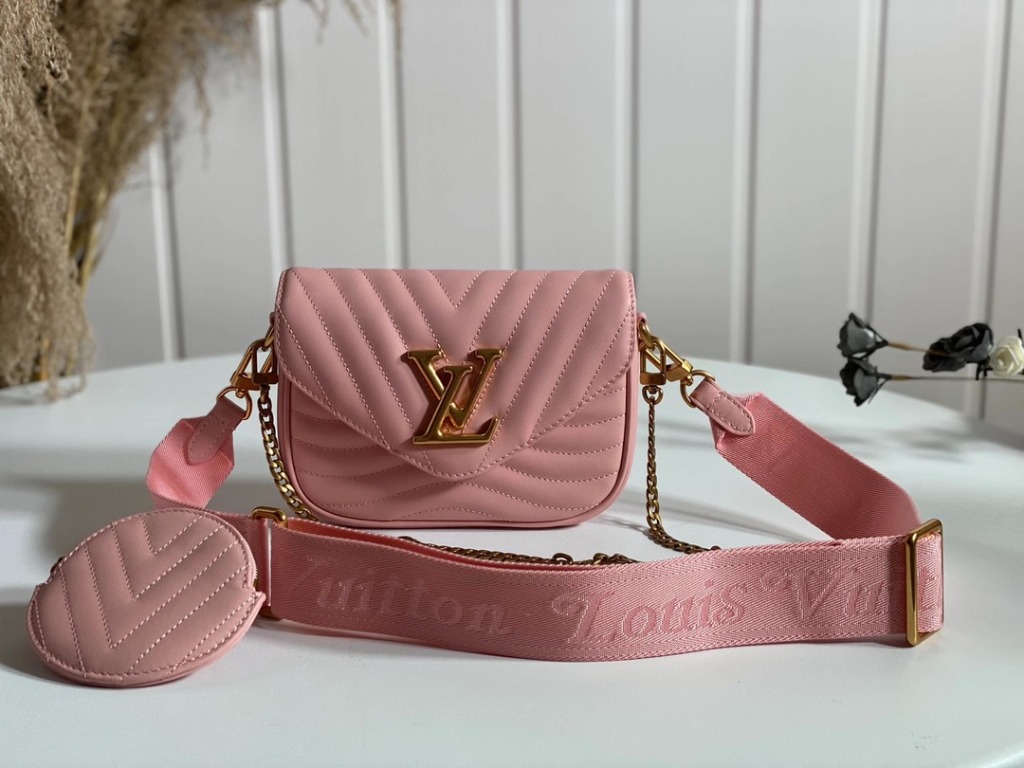 Multi-pochette new wave leather crossbody bag Louis Vuitton Pink in Leather  - 35505123