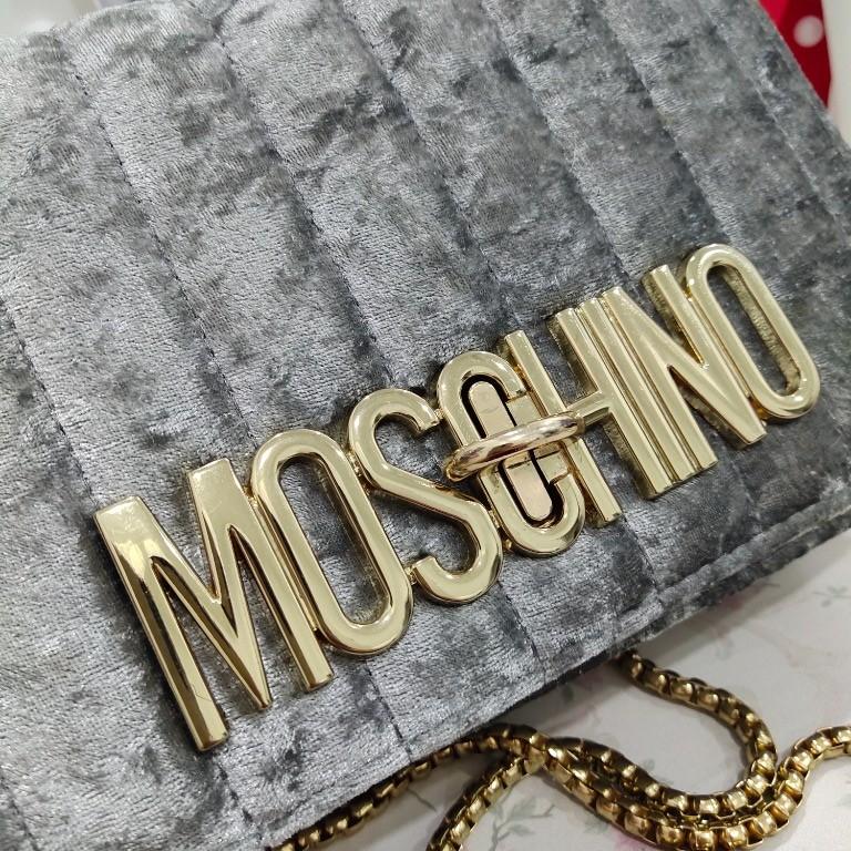 Moschino green velvet discount bag