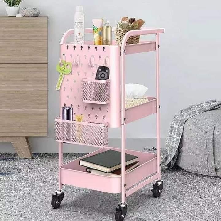 Multi-functional Mobile Cart Trolley Rack Storage Organizer (Category: Storage Boxes & Baskets) located in Manila. Submitted by acinad_ (Listing ID 1073063892, Image 3). Description: Multi-functional Mobile Cart Trolley Rack Storage Organizer Available colors: - White - Black - Pink - Green For shipping: - Grab Delivery - LalaMove - Angkas Message for inquiries!.