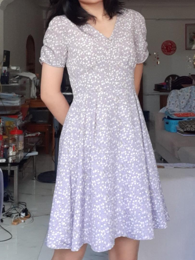 Muted store purple dress