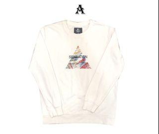 【NET】圖案大學t/sweater/長袖/衛衣/髒污如圖二所示