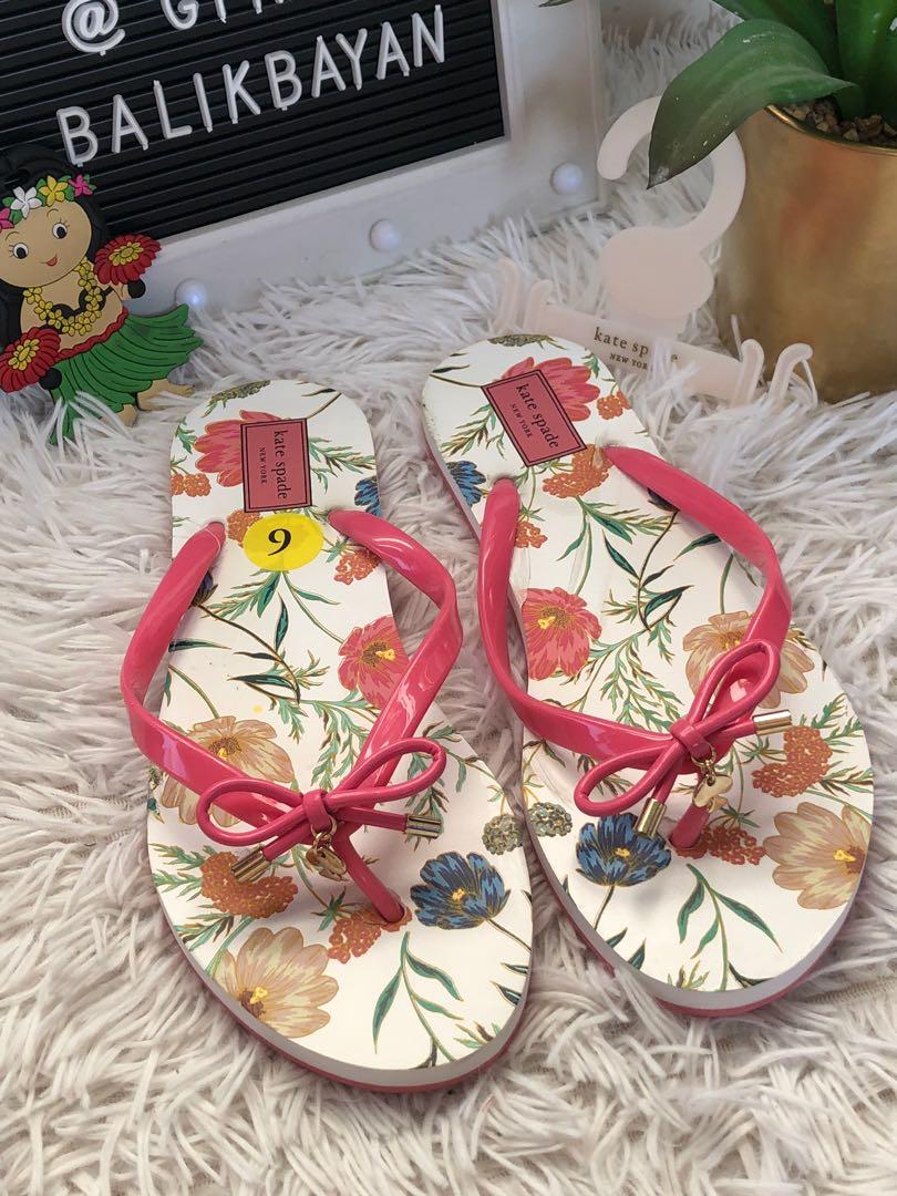 Kate spade nova flip flops black online