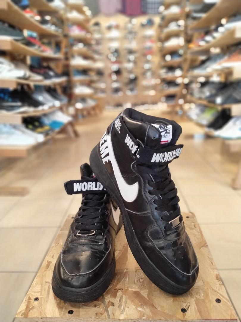 Supreme x nike air 2025 force 1 high black