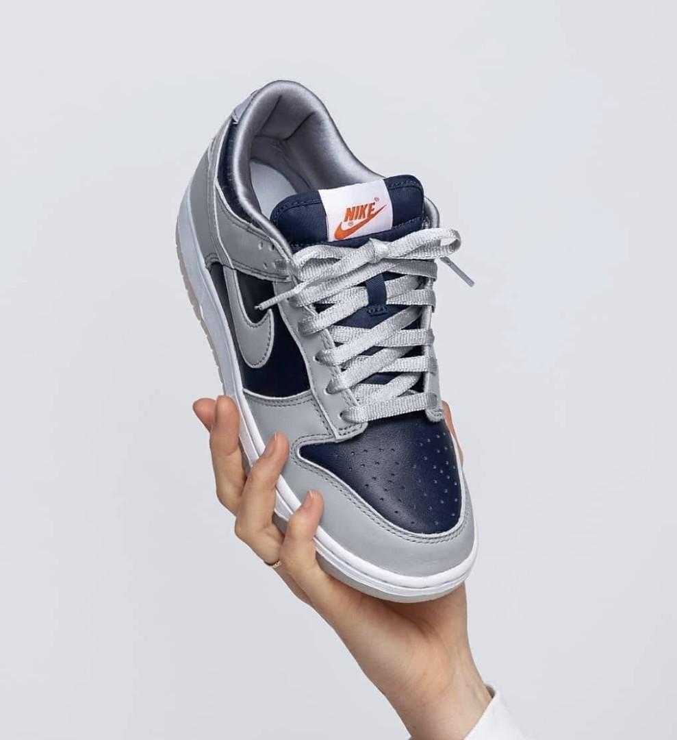 Nike dunk low college navy grey Men s Fashion Footwear Sneakers on Carousell