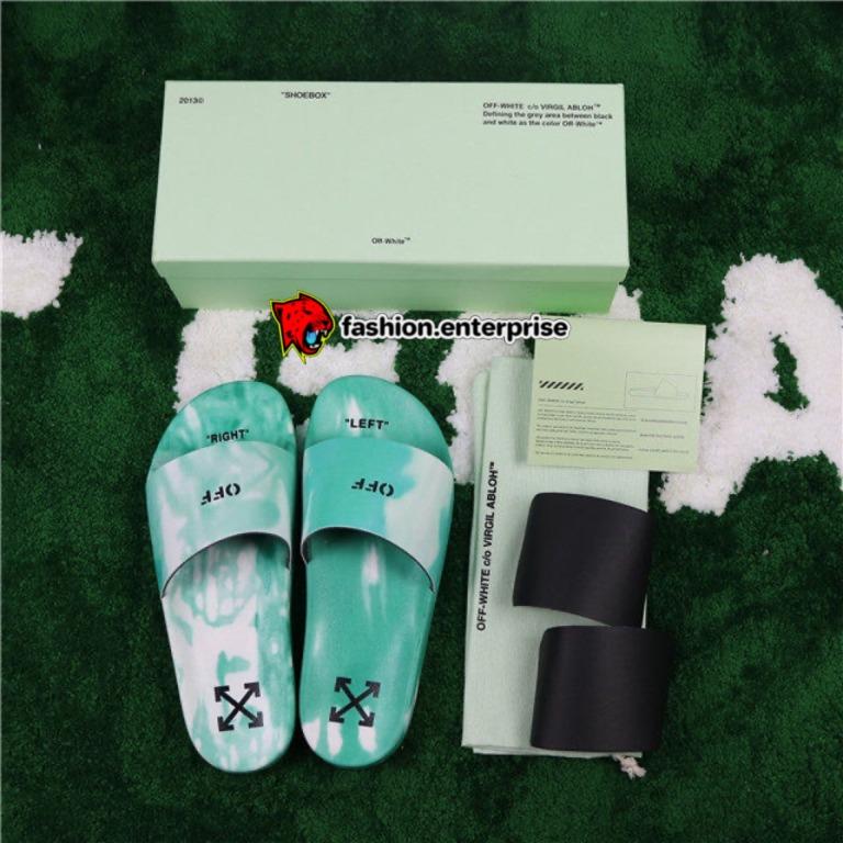 Off white sales green slides