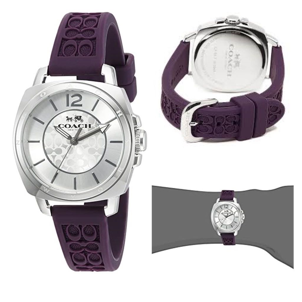Original 100 Coach Watch Rubber Purple 14502091 Fesyen Wanita Jam Tangan di Carousell