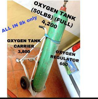 Oxygen tank, carrier,oxygen regulator