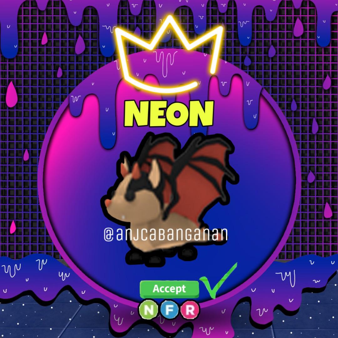 roblox adopt me neon bat dragon