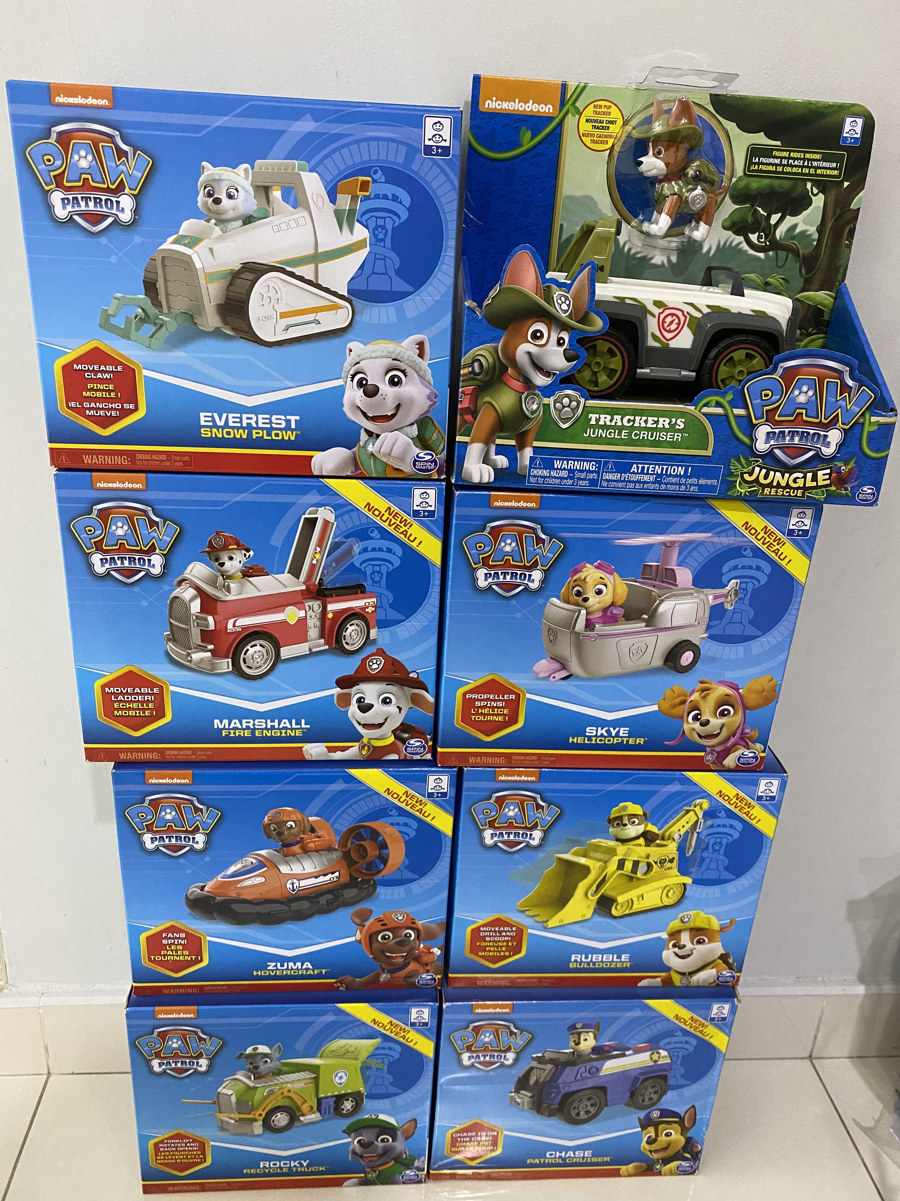 Paw Patrol Zuma Rocky Rubble Marshall Chase Skye Everest Tracker Ryder Hobbies And Toys Toys 