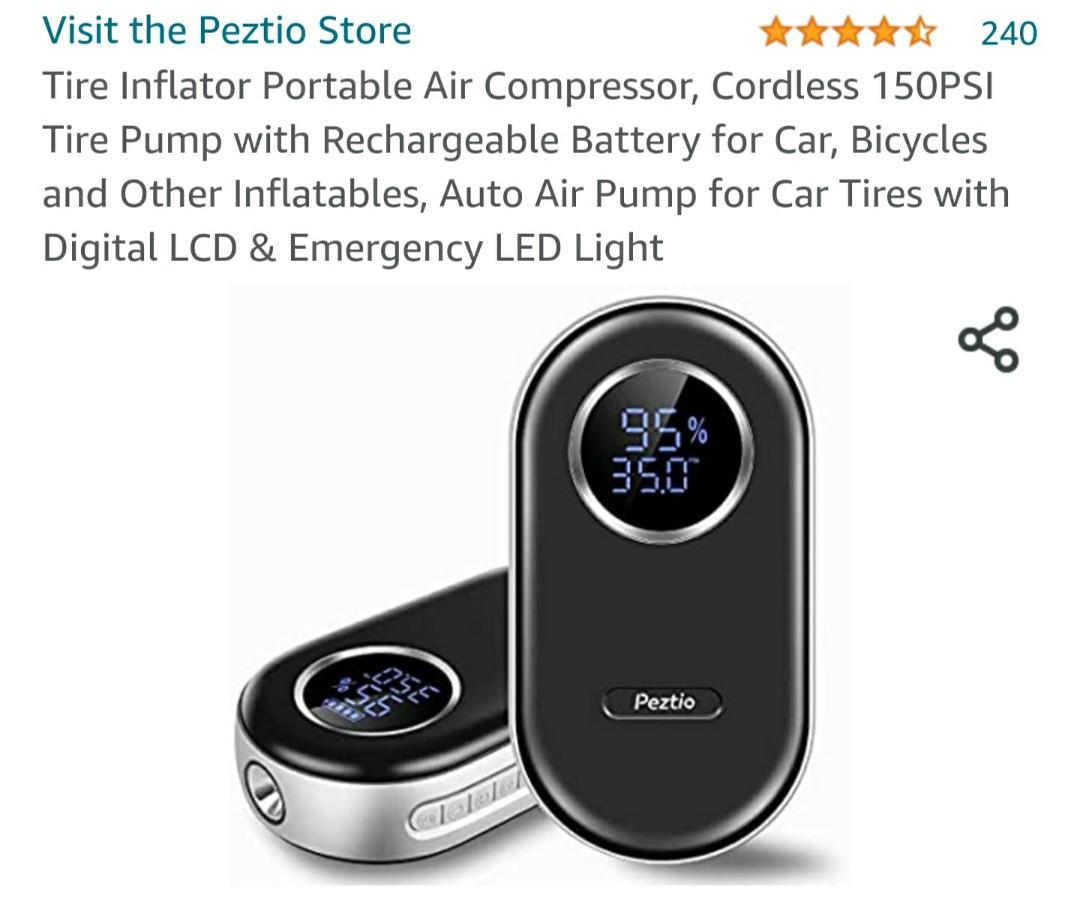 Peztio hot sale tyre inflator