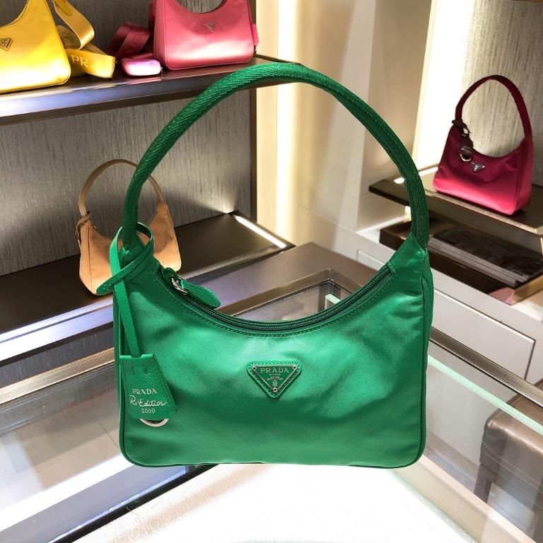Prada Re-edition 2000 Nylon Mini Bag in Green
