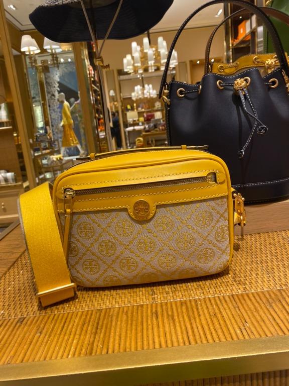 T Monogram in Jacquard with Fine Leather Trim Zip Camera Bag (Tory Burch  79356), Women's Fashion, Bags & Wallets, Cross-body Bags on Carousell
