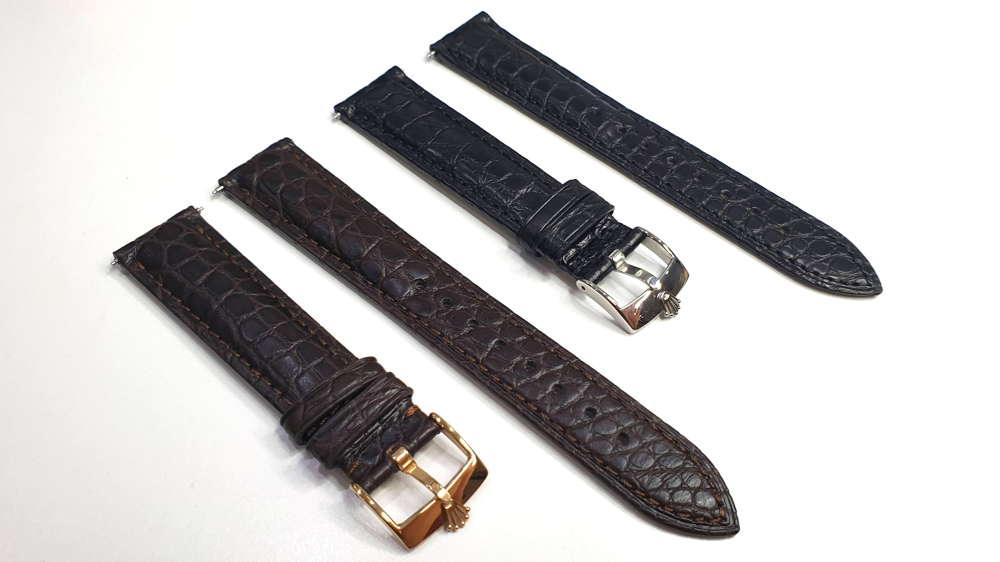 Rolex 19mm leather strap on sale