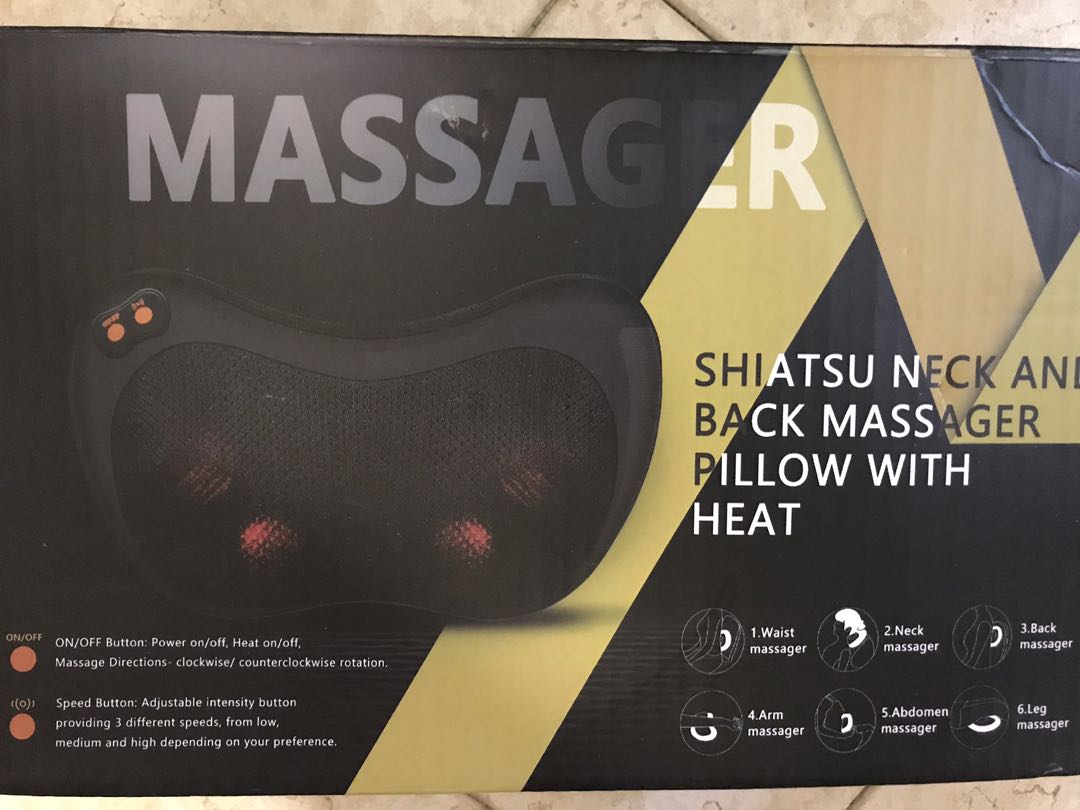  MoCuishle Shiatsu Neck Back Massager Pillow with Heat, Deep  Tissue Kneading Massage for Back, Neck, Shoulder, Leg, Foot, Gift for Men  Women Mom Dad, Stress Relax at Home Office and Car 