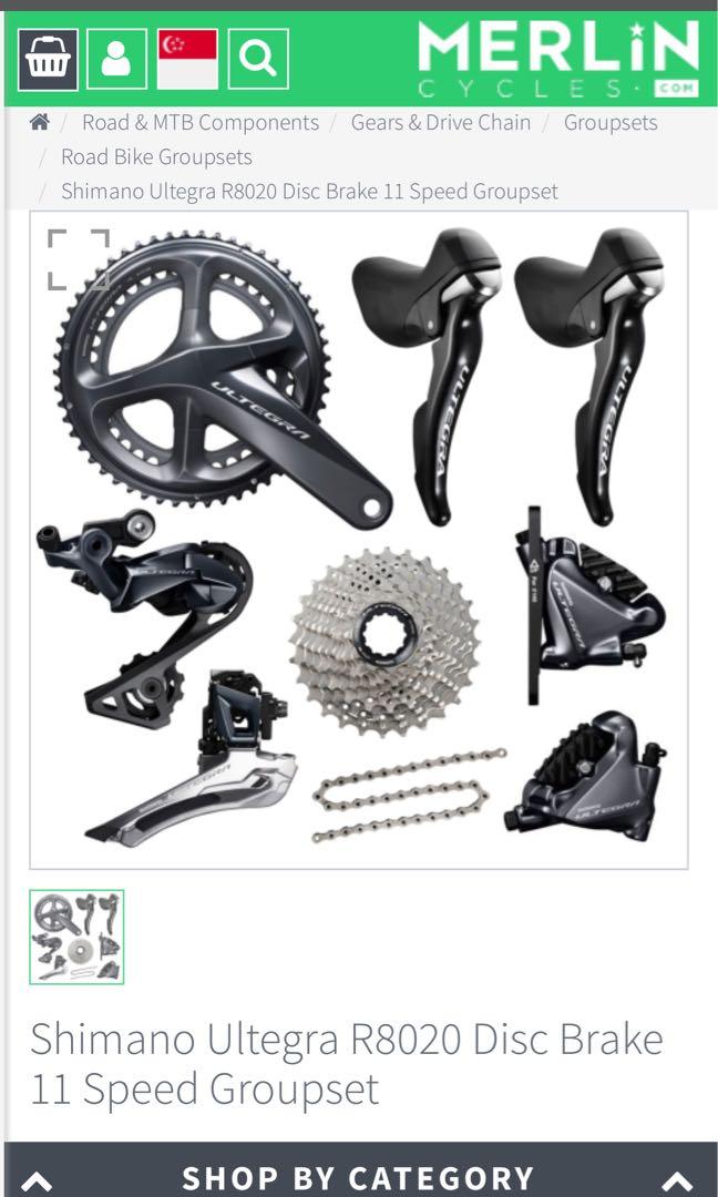 Shimano ultegra 8020 mechanical disc full groupset Sports Equipment Bicycles Parts Parts Accessories on Carousell