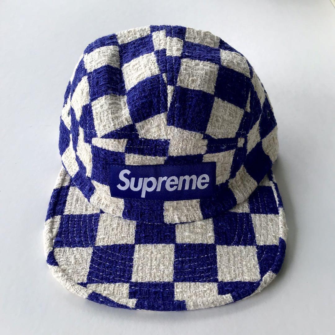 SUPREME CHECKERBOARD CAMP CAP