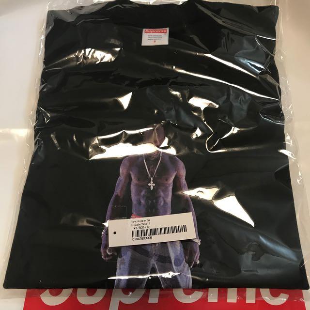 Supreme tupac on sale hologram tee black