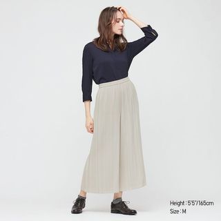 Chiffon pleated sale trousers