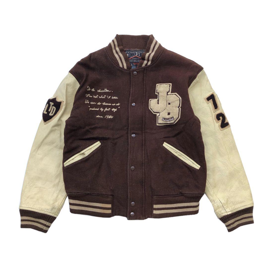 Common sense varsity jacket with hood top