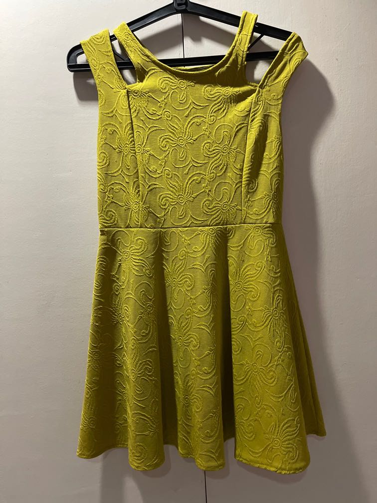 Yellow green dress Clearance