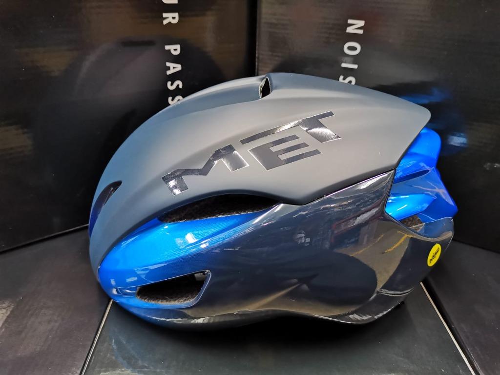 2021 Met Manta MIPS Aerodynamic Helmet (Blue Metallic) Size: Medium & Large