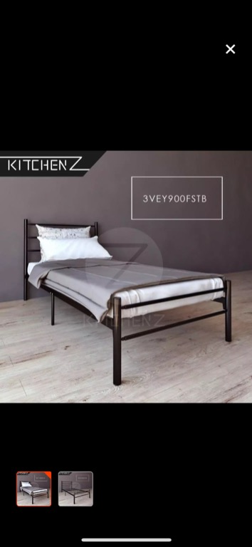 3v powder coat metal bed frame ey900 single size no mattress furniture home living furniture bed frames mattresses on carousell